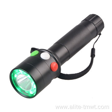 High Quality 3 Colour Light Traffic Rechargeable Flashlight